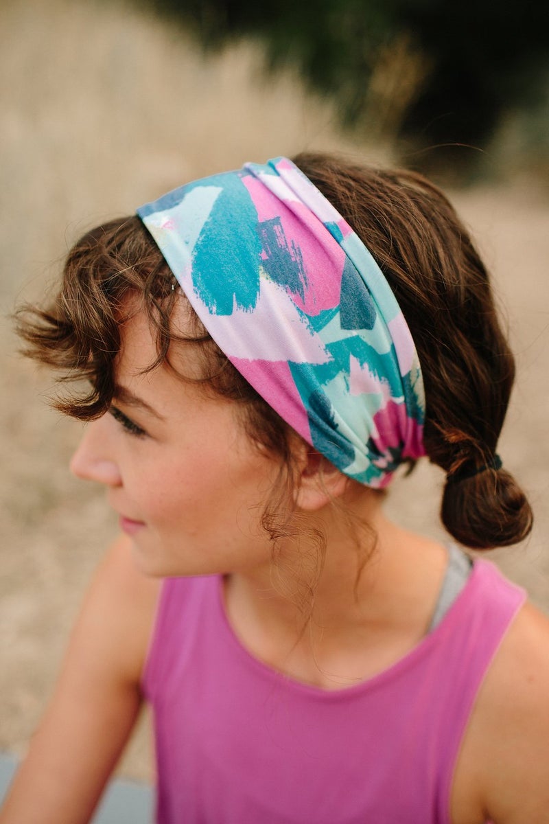 Maven Thread Bayside 2Pack, Women's Workout Headbands, Wide Sports Running Headband for Exercise, Gym hairband Athletic Workouts and Yoga 4" Thick Non Slip Sweatbands, Pink/Teal, Small - Image 4